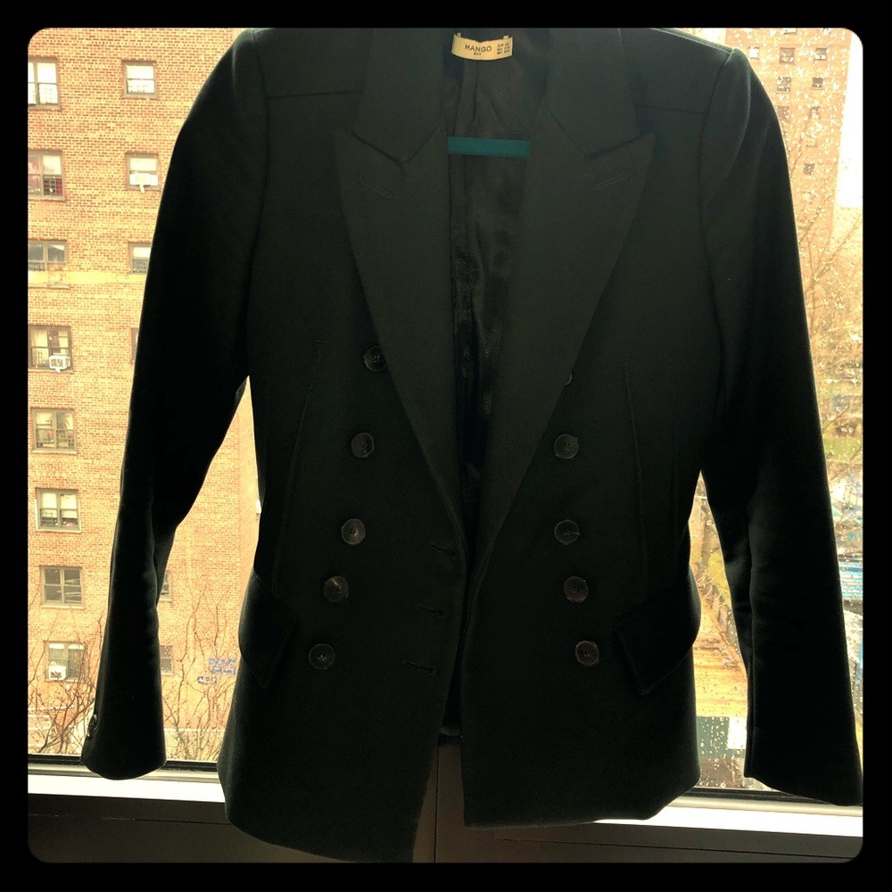 Dark Green Wool Skirt Suit